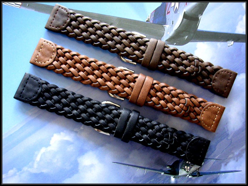 12mm Brown Tan Hand Braided Woven Ladies watch band strap IW SUISSE 141620 usa eBay
